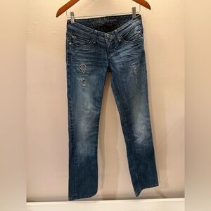 Guess premium jeans rhinestone pockets absolutely stunning size 24 skinny jeans